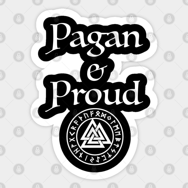 Pagan and proud Sticker by NineWorldsDesign